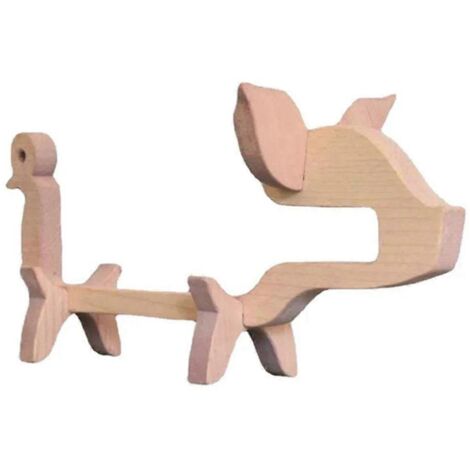 Porte-bouteilles en bois en forme d'animal, casier à vin en bois C--