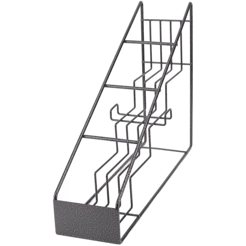 Basetbl - Porte-bouteilles en fil de fer 4 compartiments en acier inoxydable, support pour bouteille de sirop, étagère stable pour café et épices,
