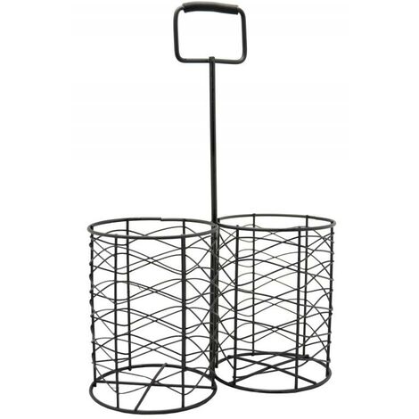 Porte-bouteilles en métal noir - Autre