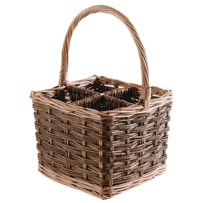 Porte-bouteilles en osier brut