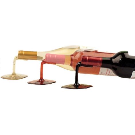 Porte-bouteilles inclinable 3 pièces, support de rangement tendance pour le vin (voir photo)