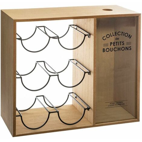 Porte-bouteilles Loft métal beige 6 bouteilles