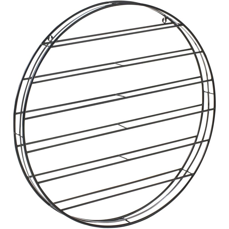 Beliani - Porte-Bouteilles Moderne Mural Rond en Métal Noir Annacotty