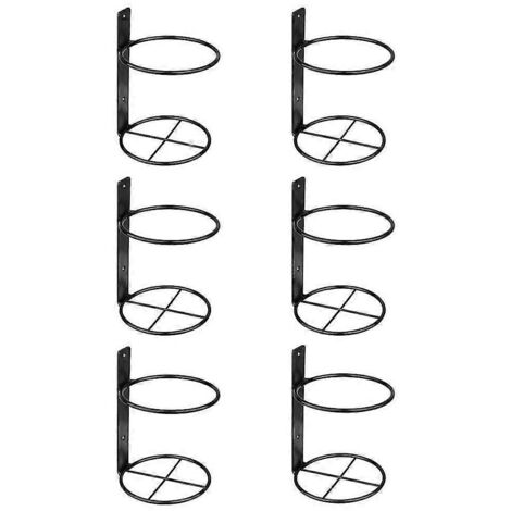Porte-bouteilles mural, lot de 6, présentoir à bouteilles en métal pour le rangement du vin, décoration murale sur le thème du vin