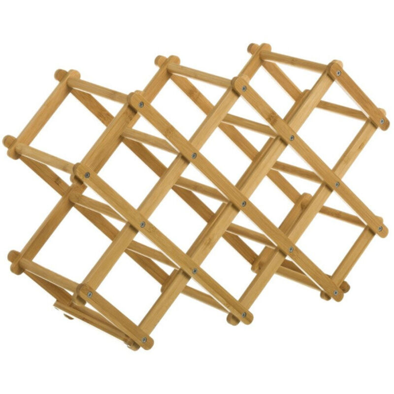 Porte Bouteilles Pliable en Bambou