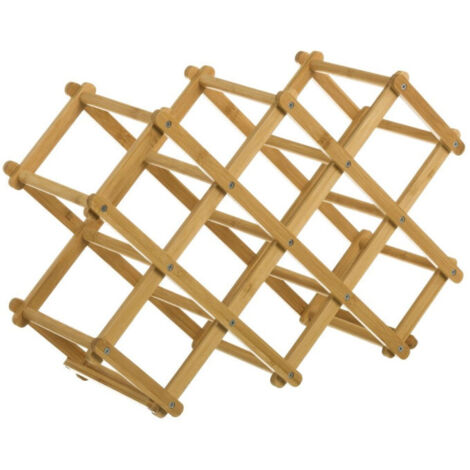 Porte Bouteilles Pliable en Bambou