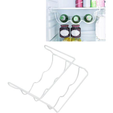 Porte-bouteilles pour réfrigérateur CompactDesign - Support métal épaissi lustré, capacité forte, odorless, dimensions 33x31.5x11.5cm