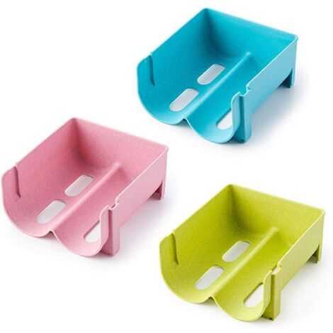Porte bouteilles Réfrigérateur à Casier à Bière Casier à vin Empilable au Réfrigérateur Support de Rangement pour Réfrigérateur Empilé de Canettes Réfrigérateur Distributeur 3 Pièces-Fei Yu