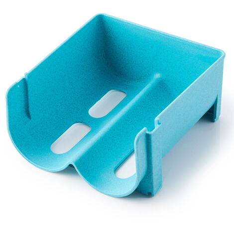 Porte bouteilles Réfrigérateur à Casier à Bière Casier à vin Empilable au Réfrigérateur Support de Rangement pour Réfrigérateur Empilé de Canettes Réfrigérateur Distributeur(bleu)