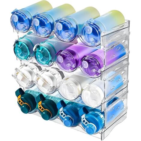 Porte - bouteilles réfrigérateur empilable 4pcs pour 16 bouteilles