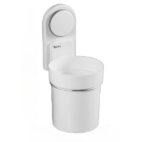 Porte-brosse à dents Ø 115 mm avec porte-gobelet mural Modèle de bobine