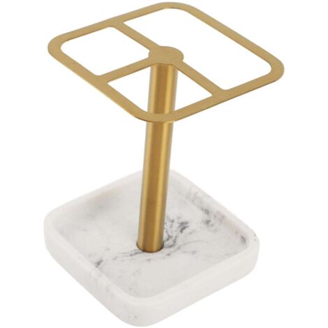 Porte-brosse à dents antirouille en acier inoxydable 304, support de rangement pour dentifrice à 3 emplacements, gain de place, couleur or