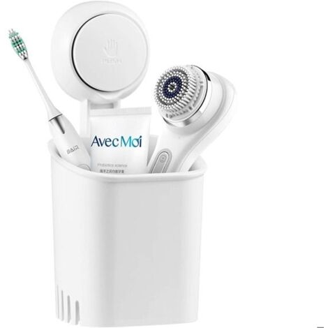 Porte-brosse à dents de douche - Support mural étanche à ventouse pour salle de bain, porte-dentifrice et rasoir amovible sans p