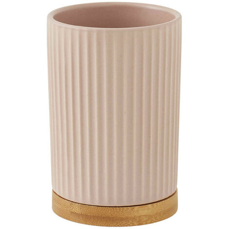 Porte brosse à dents en céramique rose