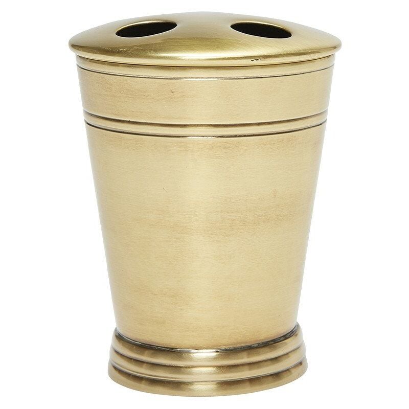 Porte Brosse à Dents en Laiton Finition Dorée - Signature