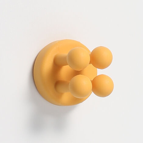 Porte-brosse à dents en Silicone, crochet de rasoir mural pour suspendre le câble de sortie de clé de serviette（Curcuma de printemps）