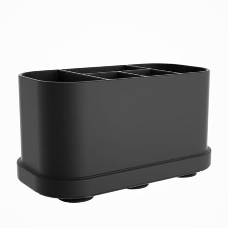 Porte-Brosse à Dents et Dentifrice Étagère de Rangement en Silicone avec Ventouse Compatible, Support Brosse a Dent Electrique 5 Compartiments avec Base à Ventouses Organiseur de Salle de Bain