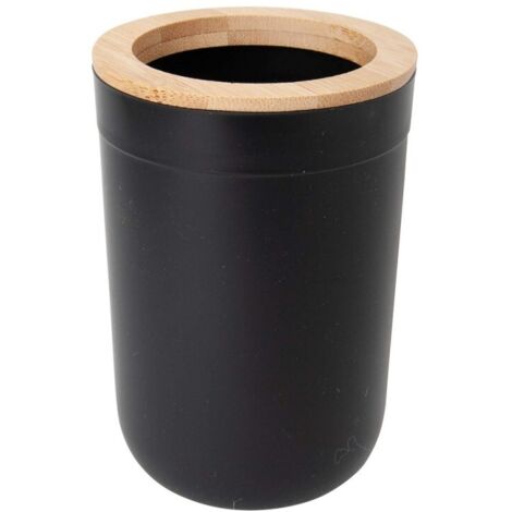 Porte Brosse à Dents Noir et Bambou