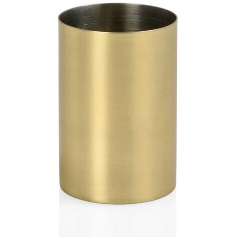 Porte Brosse à Dents Rond en Acier Inoxydable Doré