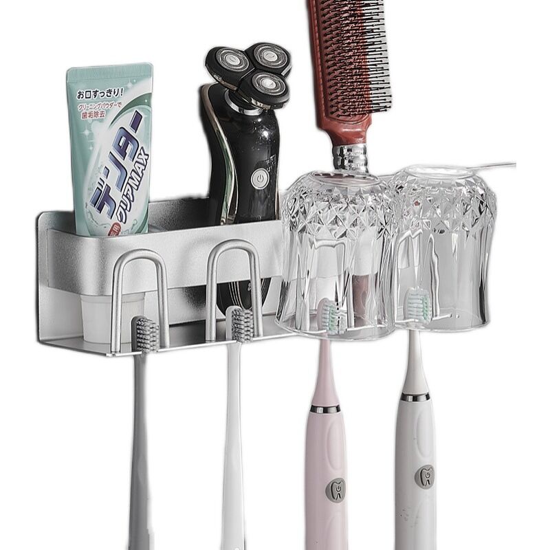 Shining House - Porte-Brosse à Dents,Porte Brosse à Dents,Porte-Brosse à Dents/Support Mural,Porte-gobelet pour Brosse à Dents,sans perçage,pour