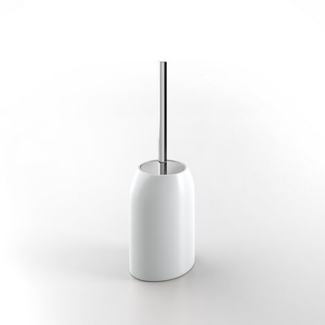 Porte brosse à poser blanc en porcelaine mod. Bird