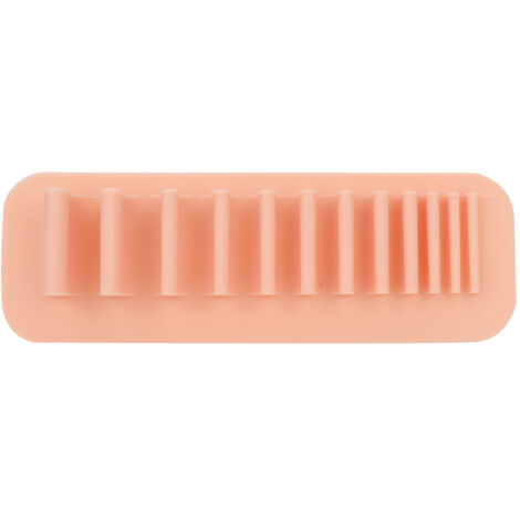 Porte-brosse de maquillage et brosse à dents mural en silicone doux, organisateur rose