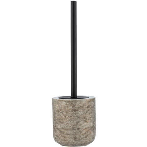 WENKO Brosse WC design naturel en relief Fedio - Diam 11 x 39 - Beige