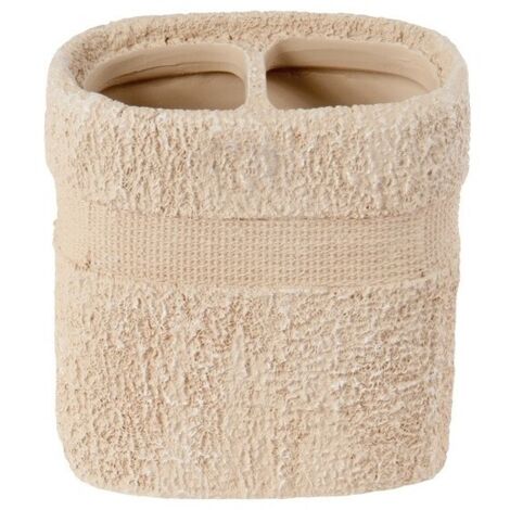 Porte Brosses à  dents Polyrésine KIRIBATI Beige MSV
