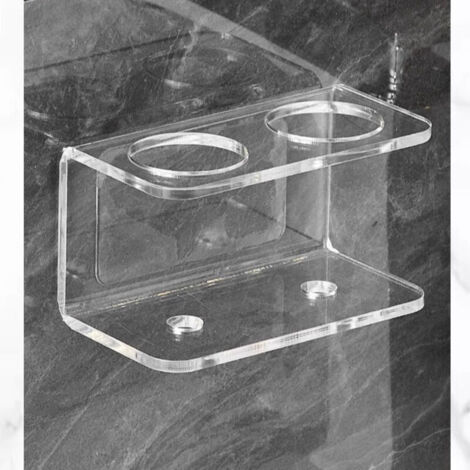 Porte-brosses à dents transparent pour salle de bain, 105,55,7 cm, support de rangement mural en acrylique, sans perçage.