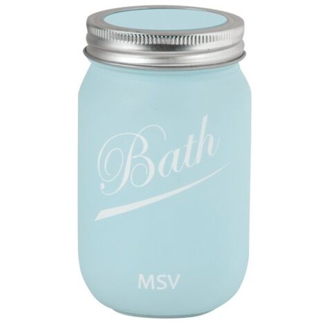 Porte Brosses à  dents Verre NASSAU Bleu MSV