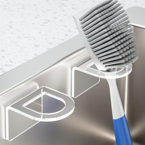 Porte-brosses pour évier, 4PCS Style élégant acrylique