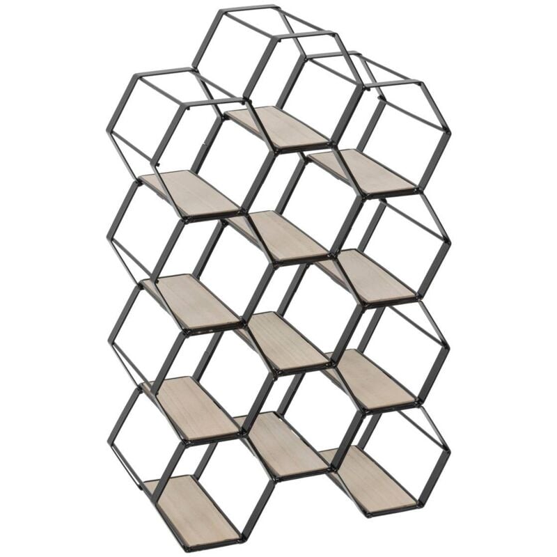 Atmosphera - Porte-bouteille Arty noir 12 bouteilles créateur d'intérieur