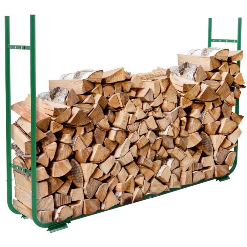 Toolland Étagère réglable pour bois de chauffage et bûches, résistant à la rouille, largeur 150-220 cm, profondeur 20-30 cm, hauteur 105 cm,