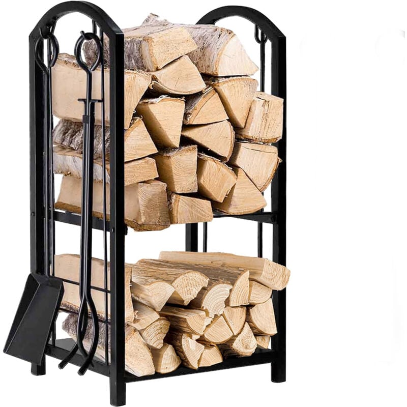 Sannover - Porte Bûches avec Accessoires