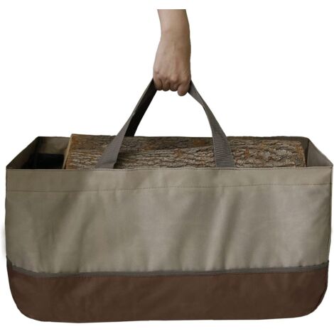 Porte-bûches de bois de chauffage, sac de transport durable pour bois de chauffage, sac fourre-tout de grande capacité, pour le transport du bois
