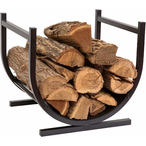 Support de rangement pour bûches d'extérieur en bois de chauffage pour  cheminée, support empilable en bois robuste pour patio, terrasse, petit  bois, support de rangement pour bûches, support de rangement tubulaire en