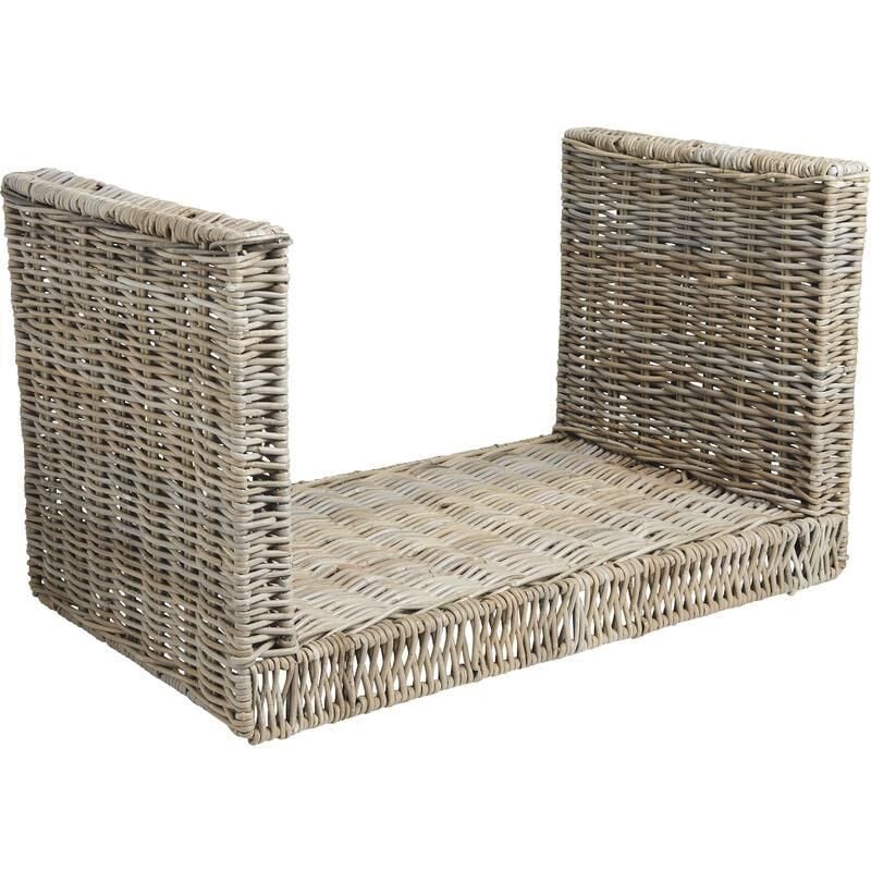 Grand panier à bûches métal et poelet