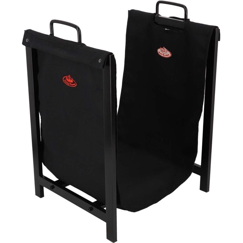 Porte bûches en tissu avec support en métal