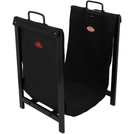 Porte bûches en tissu avec support en métal