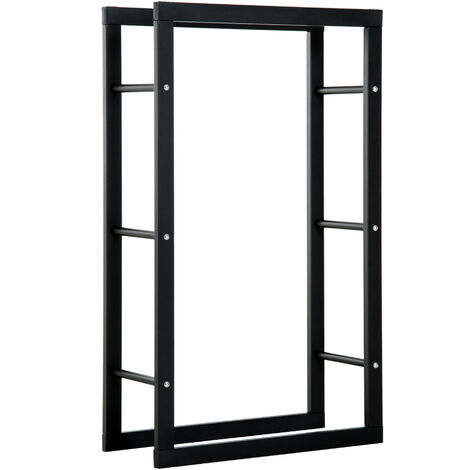 Porte-bûches étagère RHEANE noir
