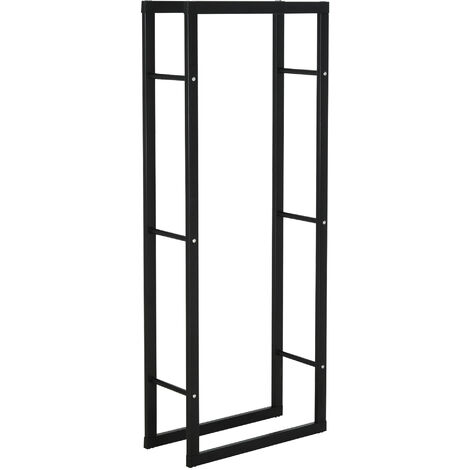 Porte-bûches étagère YSANDRE noir