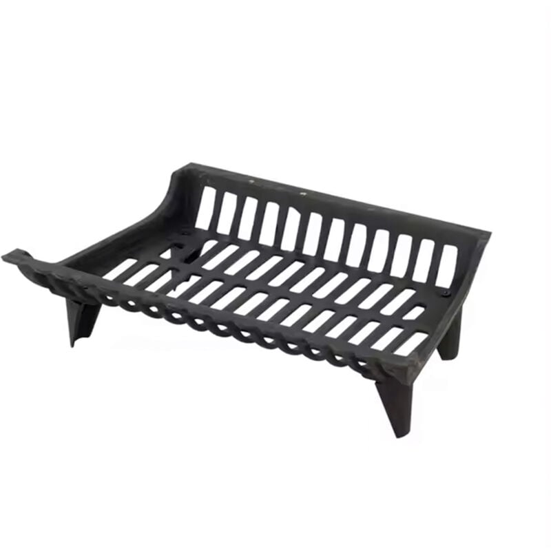 Sannover - Porte Bûches Grille en Fonte Pour Cheminée