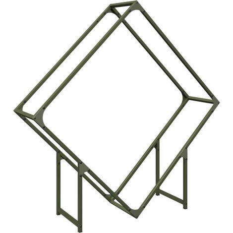 Porte-bûches  Portant de bois chauffage vert olive 100x25x100 cm CFW77308