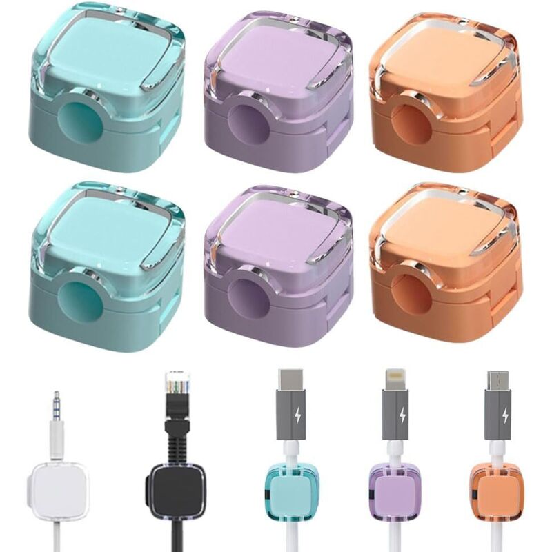 Porte-CâBle MagnéTique Pour CâBle De Charge,Porte-CâBle MagnéTique, Porte-CâBle Auto-AdhéSif, Porte-CâBle Auto-AdhéSif Pour Bureau, Table De Chevet