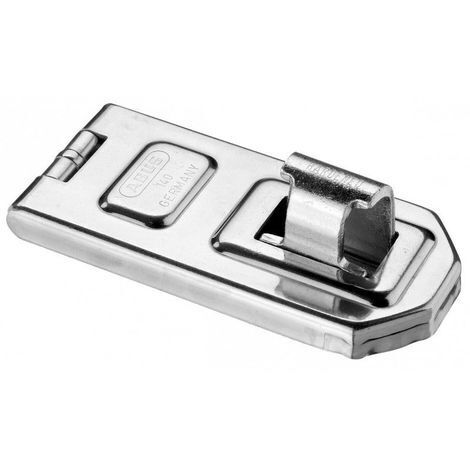 Abus – Porte cadenas en inox Diskus 140/120 – Résistant aux tentatives d'effraction – Installation facile sur bois ou métal – Sécurise cabanons et remises