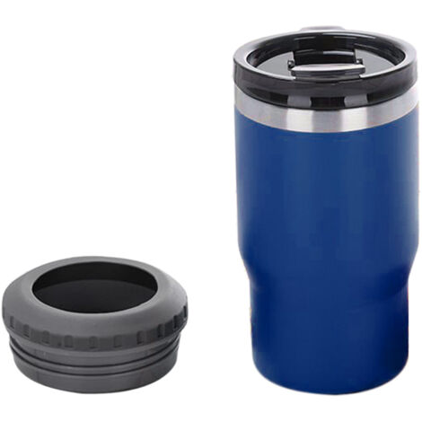 Porte-canette isolant 14 oz en acier inoxydable 304, glacière pour boisson extérieure et voiture, bleu
