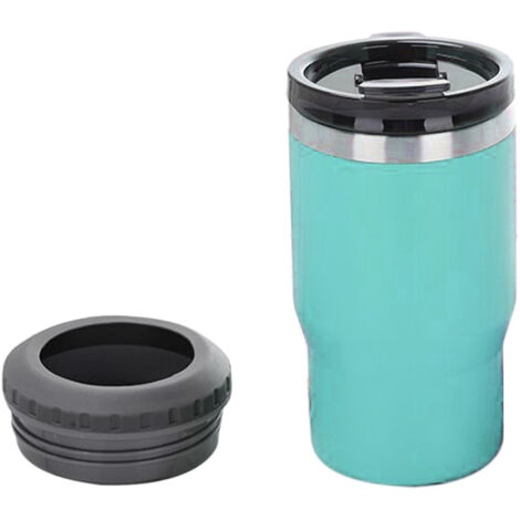 Porte-canette isolant 14 oz en acier inoxydable 304, glacière pour boissons en voiture, vert clair pour activités extérieures
