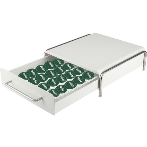 Porte-capsule de café en fer tiroir à capsules de café simple taille de base de machine à café blanche 30 5 丨 31 5 丨 10 cm peut contenir 36 capsules