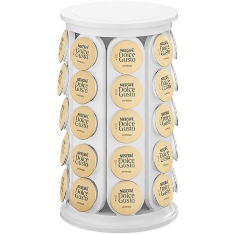 Porte-capsules blanc 360° - 40 capsules Dolce Gusto/K-Cup antidérapantes