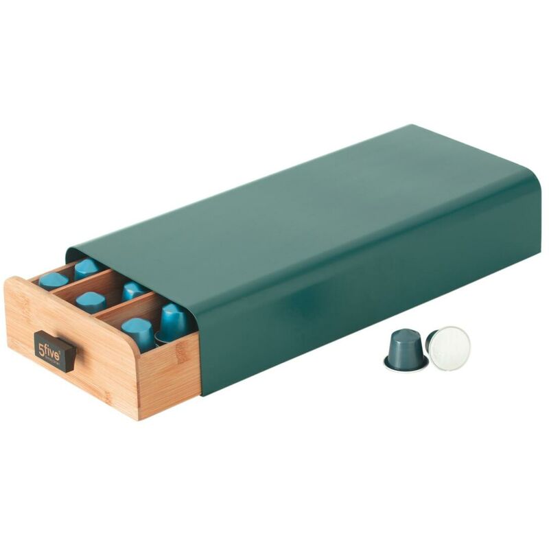 Porte capsules café Modern Bleu pétrole